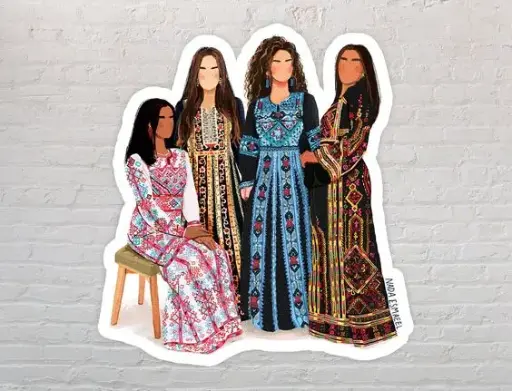 ستيكر اثواب فلسطينية